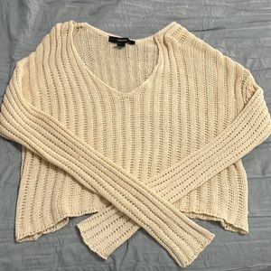 CREAM COLOR FOREVER 21 SWEATER